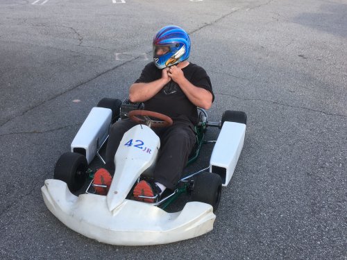 Jonny in go-kart